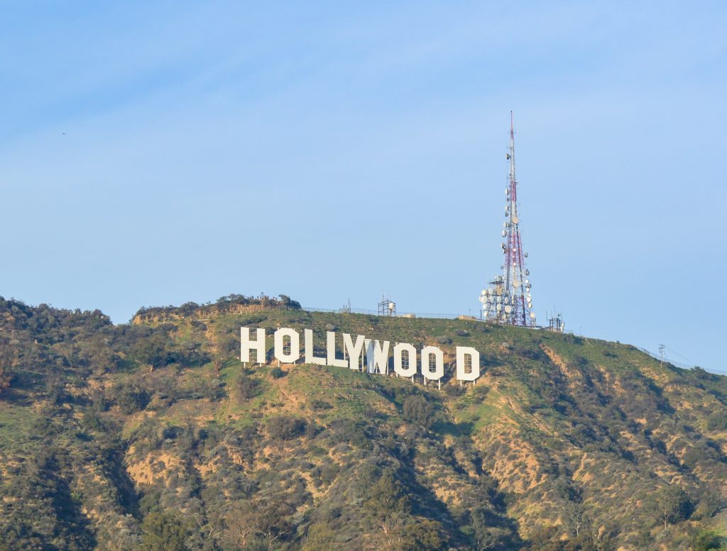 Letreiro de Hollywood nas colinas de Los Angeles.