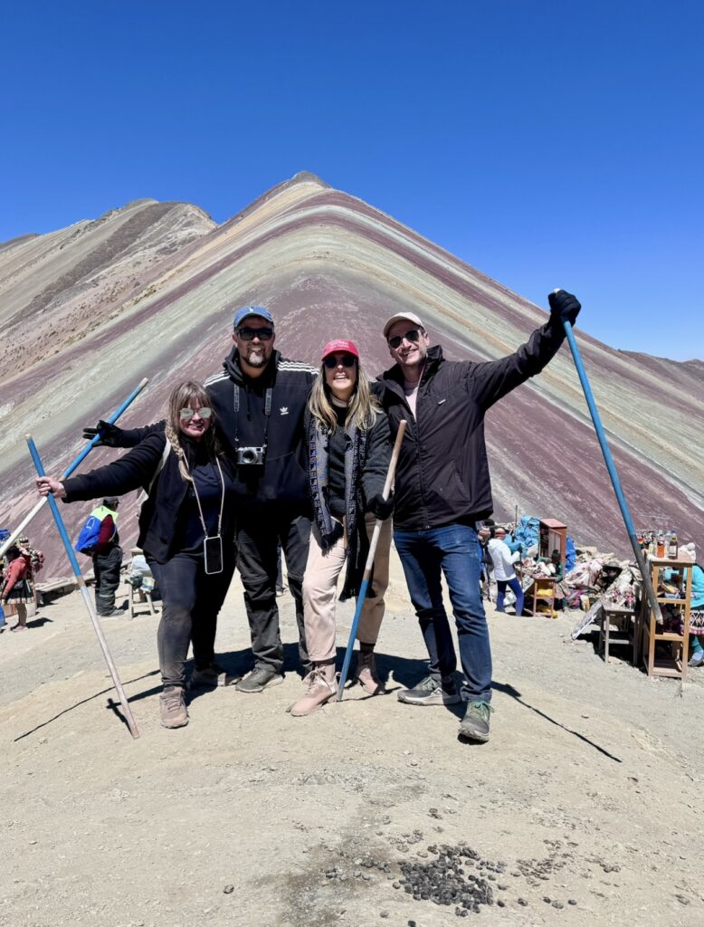 A chegada à Montanha das Sete Cores, no Peru